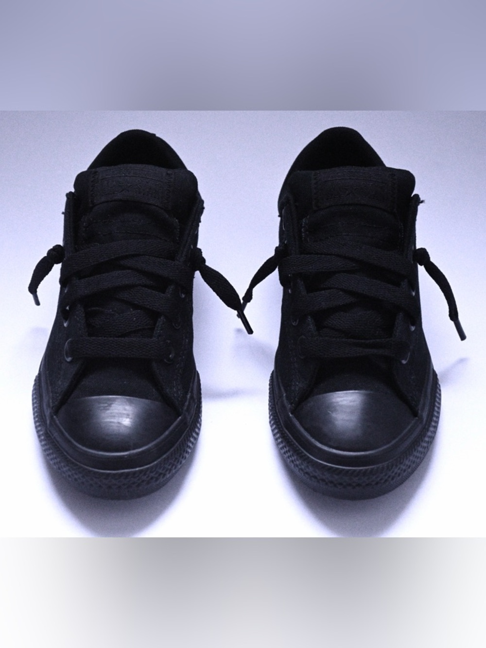 Converse Chuck Taylor All Star Low Black Monochrome Kids Size 1 - Picture 5 of 7